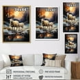 thumbnail image 4 of Designart "Luminous Flock of Sheep II" Animals Floater Framed Canvas Wall Art, 4 of 7