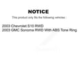 thumbnail image 2 of Transit Auto Front Disc Brake Rotors Hub Assembly and Semi-Metallic Pads Kit for Car 2003 Chevrolet S10 GMC Sonoma RWD K8S-100689, 2 of 11