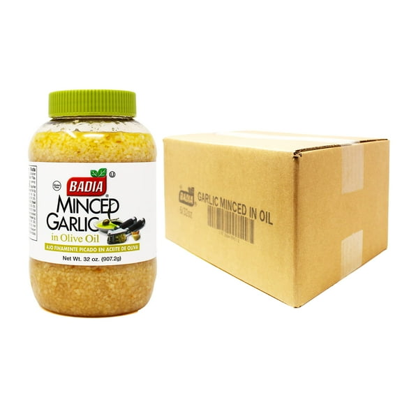 Flavorful and Convenient: Badia Minced Garlic in Olive Oil - 32 Ounce (Pack of 6)