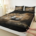 thumbnail image 3 of Feelyou Romantic Lion Animal Full Size Sheets for Adult, Lover Valentines Day Bed Sheets, Jungle Wildlife Sheet Sets, Lightweight Room Decor, 4 Pieces, 3 of 7