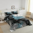 thumbnail image 3 of Chic Marble Bedding Twin Size Black Blue Watercolor Comforter Set Twin, Mountain Fluid Duvet Insert Aesthetic Marbling Quilt Comforter, Stone Pattern Bedding Comforters & Sets, 3 of 6