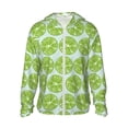 thumbnail image 2 of Lsque Green Lemon Slices UPF 50+ Lightweight Sun Protection Men's Women's Long Sleeve Shirt, Hoodie Performance -Small, 2 of 9