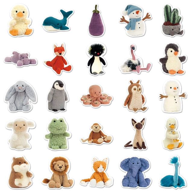 Jellycat Decal, Jelly Cat, Stuffed Plush Toy Soft Cute Plush Toy Birthday Children's Day Gifts For Teens Adults Baby