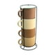 thumbnail image 4 of Juego 4 Tazas Apilables de Porcelana, Capacidad 360 ml con Estante Negro, Set de 4 Tazas en Tonos Tierra, Ideal para Café, Cacao, Leche y Té con Caja de Regalo, 4 of 14