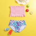 thumbnail image 2 of OUSITAID Girl‘s Bikini Set Crop Flounce Two Piece Swimsuits Kids Haler Bathing Suits, 2 of 9