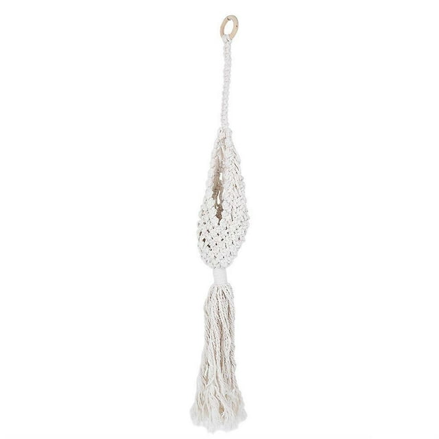 Panier suspendu en corde de coton tissée à la main pour pot de fleurs, décoration de balcon ou de jardin