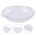 8 Inch Glass Pie Plate Pie Baking Dishes Transparent Microwave Oven Plate for Household Kitchen