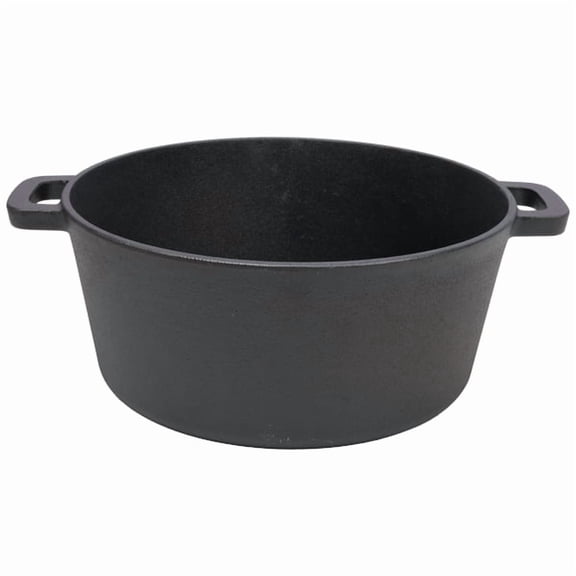 5QT Pre-Seasoned Cast Iron Dutch Oven Pot with Dual Handles & Silicone Covers – Heavy-Duty Outdoor Camping Cookware for Campfire, BBQ & Baking