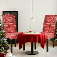 thumbnail image 3 of Christmas Stretch Chair Cover Washable Removable Dining Chair Cover Stretchy Polyester Festive Home Decoration for Kitchen Hotel, 3 of 6