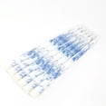 thumbnail image 3 of 6 White Blue 11" tall French Toile Design Flameless LED Taper Candles Centerpieces, 3 of 6