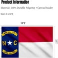 thumbnail image 7 of Indiana Flag 3x5 Double Sided Outdoor State Flags Heavy Duty 3 Ply with Durable Canvas Header and Brass Grommets Vivid Colors, 7 of 7