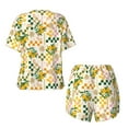 thumbnail image 5 of Qekee Hawaii Palms Women's Pajama Set Short Sleeve Sleepwear Summer Home Wear with Pockets Soft Short Sleeve Shirt - Hawaii Palms, 5 of 9