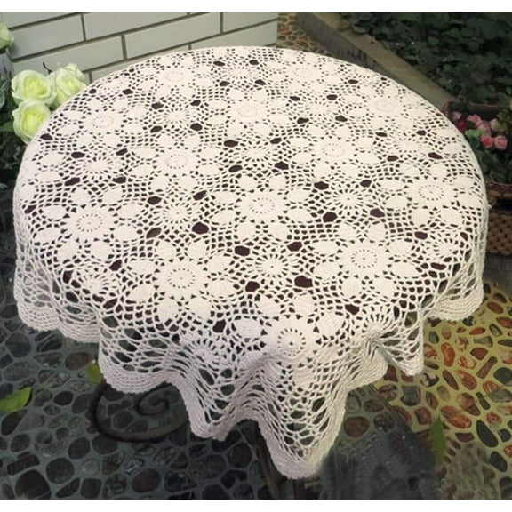 Cotton Handmade Crochet Lace Tablecloth Doilies Doily,