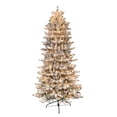 thumbnail image 2 of CC Christmas Decor Pre-lit Slim Flocked Fraser Fir Artificial Christmas Tree - 4.5’ - Clear Lights, 2 of 2