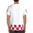 thumbnail image 3 of Camiseta con estampado 3d de la bandera de Croacia para hombre y mujer, pantalón corto informal de verano, ropa de calle Harajuku, camiseta de fútbol, 3 of 3