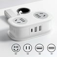 thumbnail image 4 of Hearth & Gear Five In One Power Strip With USB Ports，Extension Cord Surge Protector Power Strip，Portable For Travel USB Smart Charging Meeting The Needs Of Various Devices Smart Home Hubs Compatible, 4 of 7