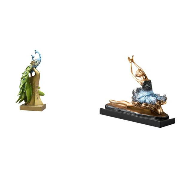 Figura de escritorio,Estante de estatua de pavo real para escritorio,decoración del hogar,estatua de bailarina de ballet,Estatua de bailarina de ballet,figura de bailarina,Escultura de resina