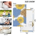 thumbnail image 2 of Coolnut Hearts Sunflowers Patterned Hand Towels 2 PCS, Cotton Bath Towel for Drying Face Hands Body Decorative Water Absorbent Lightweight Towels for Bathroom Ktichen Travel Gym, 16"x28", 2 of 6