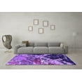 thumbnail image 3 of Ahgly Company Indoor Round Oriental Purple Industrial Area Rugs, 6' Round, 3 of 4