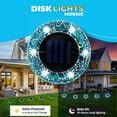 thumbnail image 7 of Bell+Howell Solar Outdoor Mosaic Disk Lights, 4 Pack Ultra-Premium Glass Decorative Pathway, Solar Outdoor Waterproof Disk, LED Pathway, Auto On/Off Lights - Blue, 7 of 7