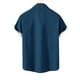 thumbnail image 4 of Mens Manga Corta Botón Abajo Camisas, Cuello de Vuelta Navidad Impresa Blusa, Top de Moda Casual, 4 of 4