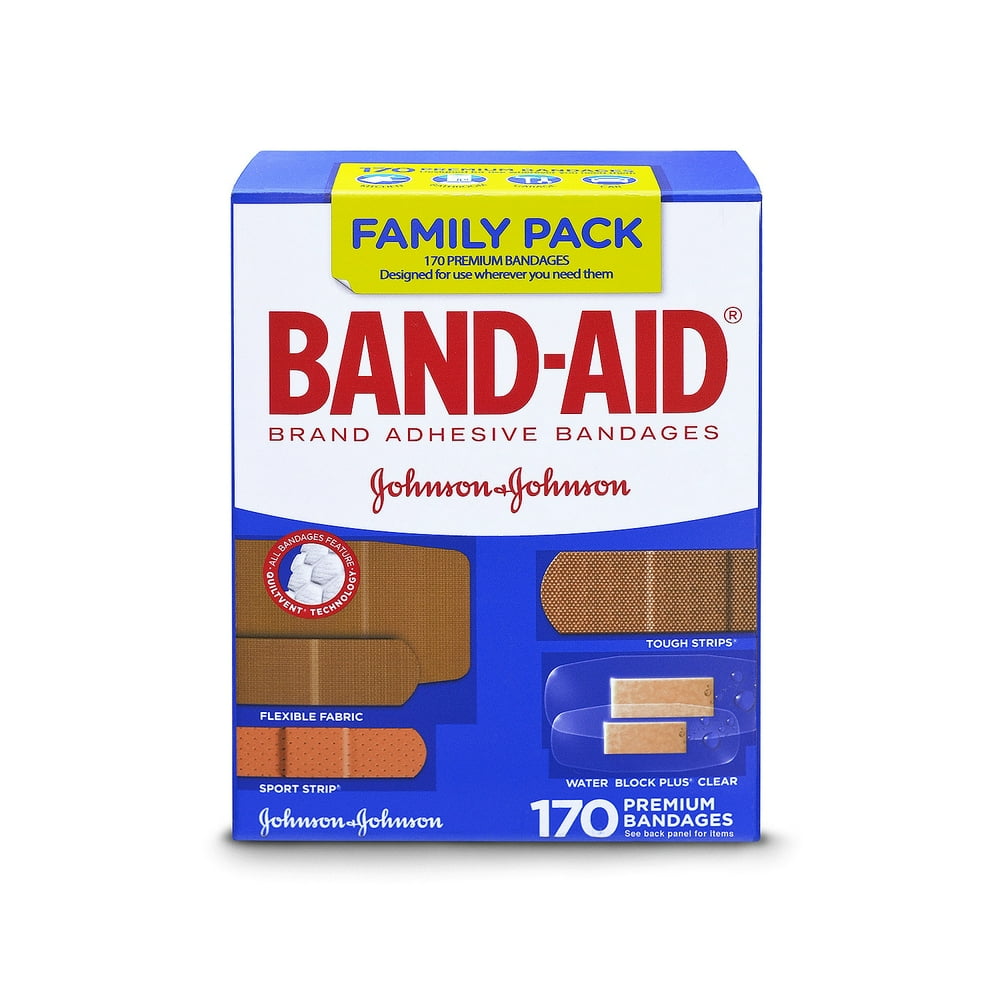 Johnson & Johnson BandAid Brand Adhesive Bandages Family Pack, 170