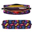 thumbnail image 2 of Easygdp mushroom rainbow color Skull para Estuche de Lápices de Cuero, Estuche de Papelería de Cuero, Estuche de Gran Capacidad con Cremallera, 2 of 7