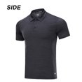 thumbnail image 4 of Polo de rendimiento deportivo al aire libre para hombre, camiseta de manga larga y corta, camiseta táctica superior (gris oscuro) Zhivalor BST3004333-5, 4 of 6