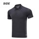 thumbnail image 4 of Polo de rendimiento deportivo al aire libre para hombre, camisa de manga larga y corta, camiseta táctica superior (gris oscuro), 4 of 6