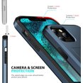 thumbnail image 4 of SHAR Compatible with Apple iPhone 12/ iPhone 12 Pro Case Card Slot Cover（Dark Blue）, Shockproof TPU Silicone PC Case, 4 of 5