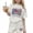 White, variant on BFHHYA Girls 4th of July Shorts Set Floral & Flag Print Short Sleeve Tee Elastic Waist Shorts Tween Summer 2-Piece Outfit 3-15 Y