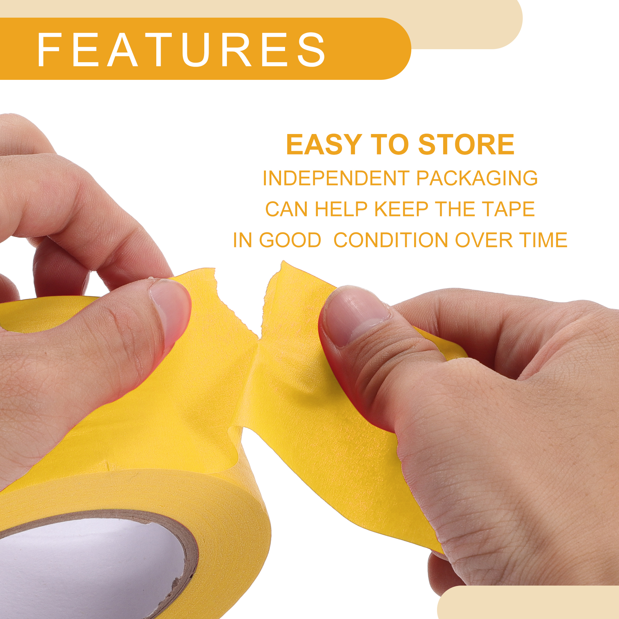 Unique Bargains Universal Painters Tape DIY Car Auto Paint Yellow 2 Inches x 54.7 Yards