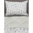 thumbnail image 3 of Tribal Comforter & Sham Bedding Set, Direction Pointers Symbolic Culture Illustration of Bohemian Vibes, 3 pcs Duvet Set Microfiber Filling Quilt, 5 Sizes, Charcoal Grey and White, by Ambesonne, 3 of 4