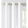 thumbnail image 2 of No. 918 Sora Casual Textured Semi-Sheer Grommet Curtain Panel, 40"x84", White, 2 of 5