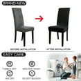 thumbnail image 5 of PiccoCasa Stretch Spandex Short Seat Slipcover Dining Chair Cover, Black, 5 of 7