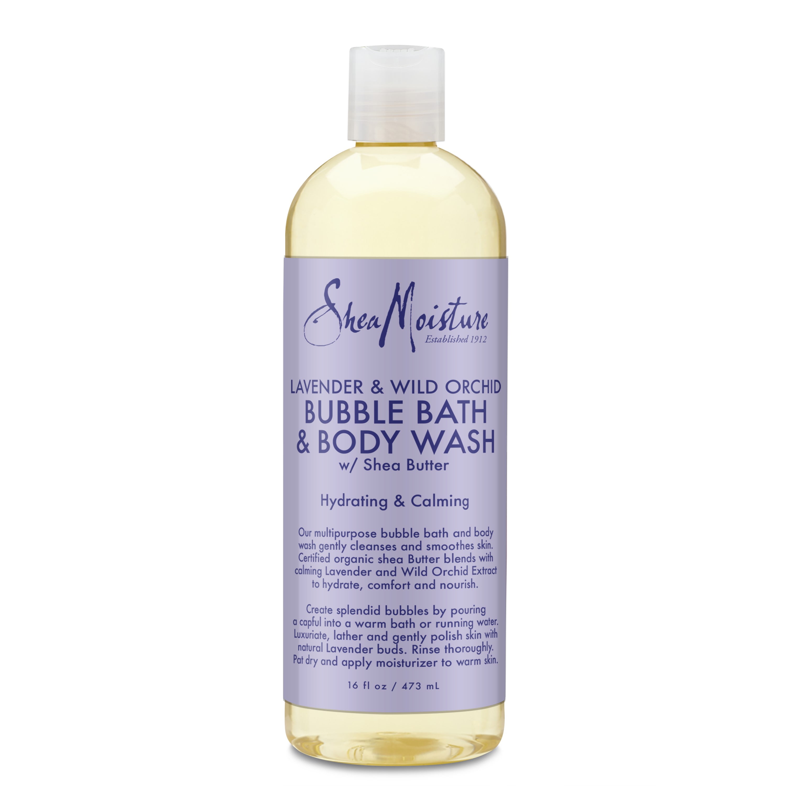 SheaMoisture Lavender & Wild Orchid Bubble Bath & Body Wash, 16 oz