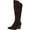 Chocolate Microsuede, variant on STYLE & COMPANY Womens Black Wide Calf Round Toe Wedge Zip-Up Dress Boots 6