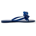 thumbnail image 2 of Women Jelly flip Flop Bow Sandals-Beach Flat Rivets Rain Ankle Strap Thong Blue, 2 of 5