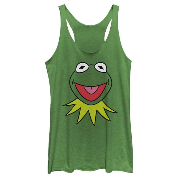 Women's The Muppets Kermit Costume Tee Racerback Tank Top Envy Green Medium