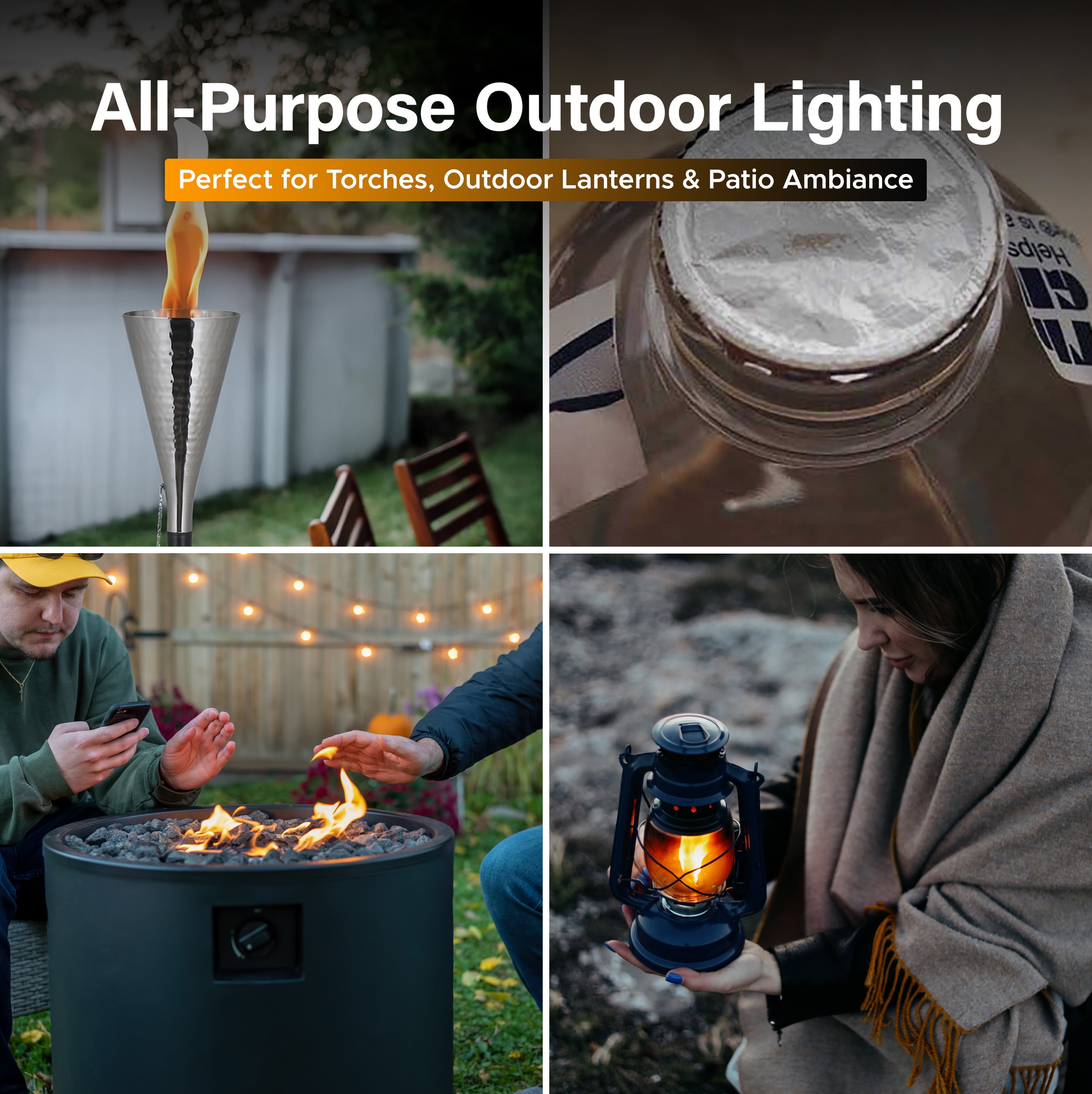 Firefly Fuel Eco-Friendly Clean Fuel with Citronella Essential Oil, Odorless, Smokeless Lamp Oil, 32 oz.