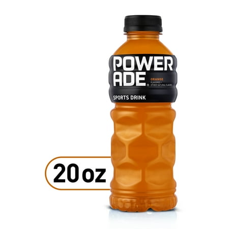 POWERADE Orange, ION4 Electrolyte Enhanced Fruit Flavored Sports Drink w/ Vitamins B3, B6, and B12, Replenish Sodium, Calcium, Potassium, Magnesium, 20 fl oz