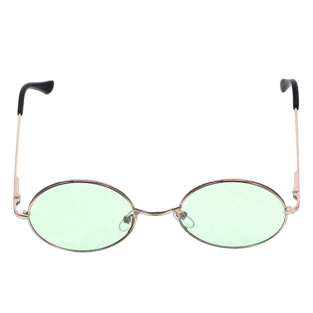 Green Oversized Round Sunglasses Retro Eyewear For Men Women Outdoor Use With UV400 Protection 1Pack