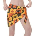 thumbnail image 3 of Bingfone Halloween Banner Symbols Women's Sarong Swimsuit Cover Ups Bathing Suit Coverups Chiffon Beach Wrap Skirts, 3 of 7