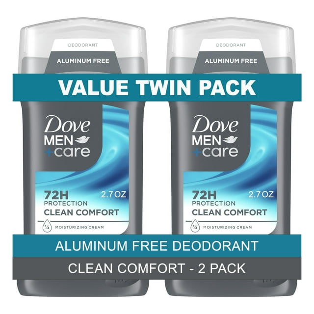 Desodorante en barra Dove Men+Care Clean Comfort, 90 ml, paquete doble