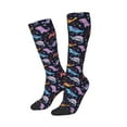 thumbnail image 2 of Fotbe Cartoon Dinosaur print Women's Men's Novelty Crew Socks Cotton Socks Knee High Socks for Walking,Running,Nurses,Pregnancy, 2 of 8