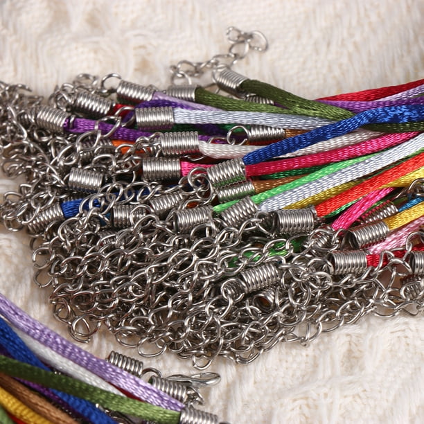 60PCS DIY Chinese Knot Rope Creative DIY Necklace Cord Simple DIY Jewelry Making String Multi purpose DIY Necklace Rope for Necklace Crafts Making