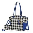 thumbnail image 2 of MKF Collection Karlie Vegan Leather Women's Tote Bag & Wristlet Wallet, Shoulder Bag Checker Handbag Set by Mia K, 2 of 9