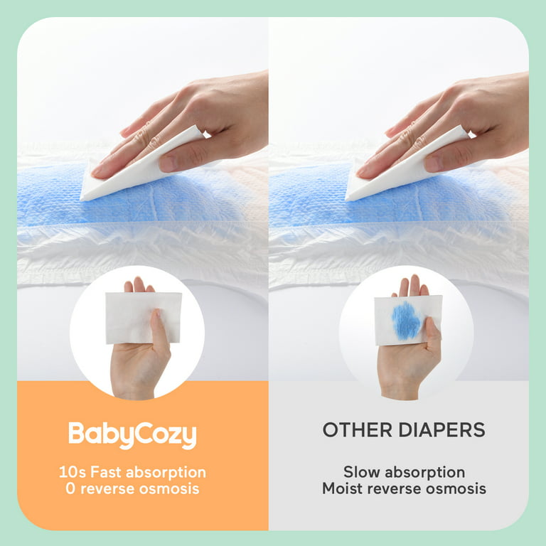 Pañales para bebé, talla 3 (16-28 libras), 66 pañales desechables Babycozy  Dry desechables, pañales suaves con volumen, hipoalergénicos sin cloro