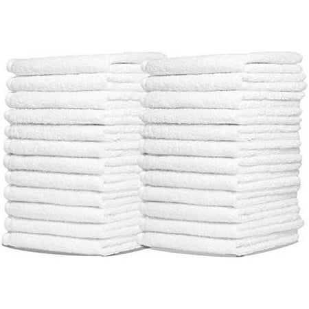 

100 Pack Of Premium White Washcloth Set (11 X 11 Inches) 100% Cotton Face Cloths Highly Absorbent And Soft Feel Fingertip Towels
