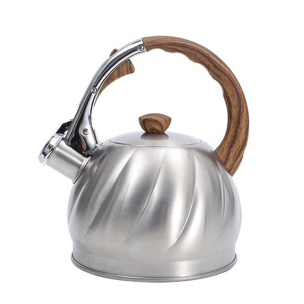 Bouilloire sifflante 2L pour cuisinière à gaz tous les dessus de cuisinière  bouilloire en hausse de thé de café d'acier inoxydable 